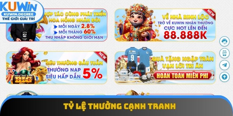 Nhà cái sở hữu tỷ lệ thưởng cạnh tranh hàng đầu